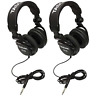 2xth02-b Tascam Foldable Recording Mixing Home Studio Headphones Black 689550709948