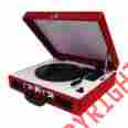 3-speed Jta-410-r Jensen Portable Stereo Turntable With Built-in Speakers Red