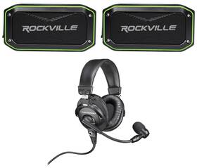 Audio-technica Bphs1 Rockbox Bphs1 Over-ear Broadcast Headphones Headset With Boom Mic Speakers