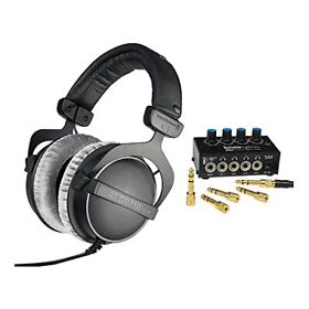 Beyerdynamic Dt 770 Pro Headphones 250 Ohm With Knox Gear Compact 4-channel