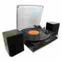 Bt-14tbb-sp Boytone 14tb 33 45 78 Rpm Black Belt Drive Turntable With Speakers 642014746828