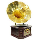 Pvnp4cd Cd Fm Recor Phonograph Pc Usb Horn Turntable Cassette Pyle Vintage