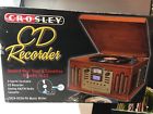 Cr24 Crosley Director Cd Recorder With Cassette And Record Player Nib