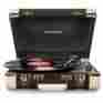 Cr6019a-bk Crosley Executive Portable Usb Turntable Black-white 710244290463