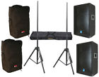 Gt-1504 Trapezoid Speakerw 15 Rain Gemini Sleeves Gator Portable Passive