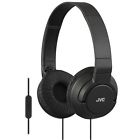 Ha-sr185 Lightweight Jvc -ear Headphones Foldable Black Mic Remote