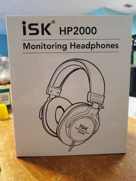 Isk Hp2000 Over Ear -professional Dj Closed Monitoring Folding Headphones Black