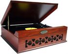 Pvntt6umr Mahogany Usb--pc Vintage Phonograph Style Connection Turntable