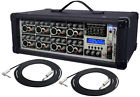 Pmx802m Mp3 Cables Watt Mixer Pyle Dj 4 Jack 800 1 Powered 8 Audio " Pro Channel