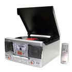 Ptcd8us Silver Style Retro Audio Wma Radio Turntable Mp3 Usb Home Pyle Cd