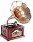 Ptcds3uip Pyle Pyle-home Classical Trumpet Horn Turntable With Am Fm Radio And To