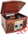 Ptcds7ubtbw Player Turntable Pyle System Bluetooth Wood Record