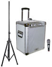 Pyle Power Tripod Pa Pcmx240i System Dock Pro Battery Ipod Stand Speaker Mic