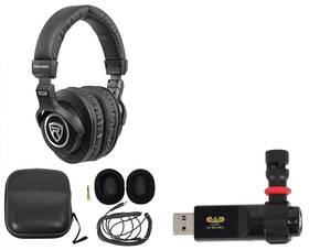 Rockville Pro-m50 U9 Pro-m50 Studio Monitor Headphones With Detachable Cable Cad Recording Mic
