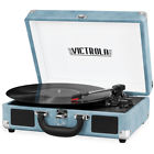 Vsc-550bt-bll Victrola Portable Bluetooth Suitcase Record Player Turntable Blue 816203017932