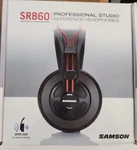 Samson SR860 Professional Open Studio Reference Monitoring Headphones Box. Fixed Price $41.99.