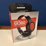 Samson SR360 Over Ear Dynamic Stereo Headphones Padded Headset Wired - Red, New. Fixed Price $20.00.