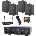 Pyle PDA4BU Home Receiver, Microphone System, 4X 4" 30W Speakers, Wire. Fixed Price $207.99.