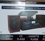 Boytone BT-28MB Turntable Am/fm Cassette Cd Usb MP3 Encoding 33/45/78RPM. Fixed Price $119.99.