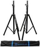 Pair Of Rockville Tripod Dj Speaker Stands + Carrying Case Black RVSS2. Fixed Price $64.95.