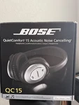 Bose Quietcomfort QC15 Over-ear Headphones Silver/black With Case. Fixed Price $85.00.