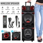 9000W Dual 10" Subwoofer Bluetooth Speaker Rechargable W/led Dj Fm Party Karaok. Fixed Price $179.99.