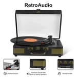 Record Player Turntable Portable Suitcase Vinyl Stereo Black. Fixed Price $19.99.