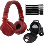 Pioneer HDJ-CUE1BT Bluetooth Wireless Headphones In Matte Red Carry Case. Fixed Price $128.40.