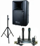 Hisonic PA-687S 80W Speaker System With Dual Vhf Wireless Microphone. Fixed Price $199.99.