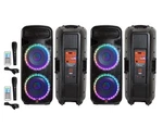 Pair Of Dual 15" Portable Rechargeable 4000W Max Powered Active Dj Speaker. Fixed Price $699.98.
