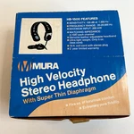 Mura High Velocity Stereo Headphones With Super Thin Diaphram Model HB-1500. Fixed Price $59.99.