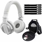 Pioneer HDJ-CUE1BT Bluetooth Wireless Headphones In Matte White Carry Case. Fixed Price $128.40.