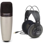 Samson C01850 Condenser Mic With SR850 Headphones. Fixed Price $110.94.