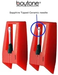 Boytone Pack Of 2, Sapphire Tipped Ceramic Replacement Needle For Turntables. Fixed Price $16.99.
