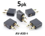 5-PACK 3.5MM Audio Airplane In-flight Headphone Converter Travel Adapter AV-A50. Fixed Price $12.95.