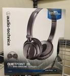 Audio-technica ATH-ANC20 Quietpoint Active Noise-cancelling On-ear Headphones. Fixed Price $13.50.
