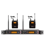 Wireless Stage In Ear Monitor System Uhf Dual Channel Transmitter Receiver. Fixed Price $158.00.