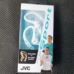 New Jvc HAECX20W White Sweat And Splash Proof Sports Wired In-ear Headphones. Fixed Price $23.99.