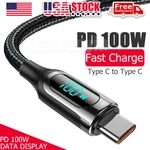 2M 100W Type To Cable Pd Fast Charging Cord Charger With Led Display Us. Fixed Price $8.99.