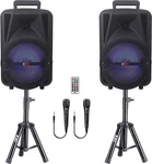 Qfx PBX-800TWS 8-INCH Bluetooth Stereo Pa System With 2 8" Speakers, Mi.... Fixed Price $170.78.