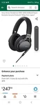 Sony Stereo Headphone MDR-1AM2-B (black). Fixed Price $200.00.
