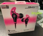 Audio Sms-eb-sprt Street By 50 In-ear Wired Sport Earbuds Pink Retail Box. Fixed Price $45.00.