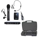 AUDIO2000'S 6023 Vhf Dual Channel Wireless Microphone System, Combo-new. Fixed Price $39.90.