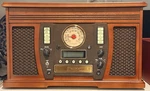 All-in-one Retro Wooden Radio, Turntable, Cassette And Cd Player Recorder. Fixed Price $125.00.