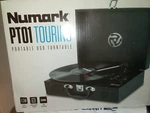 Numark PT01 Touring Portable Suitcase Turntable Rechargable W/ Built Speakers. Fixed Price $155.00.