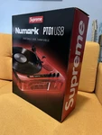 Numark PT01 Portable Turntable Us Plug Supremenyc Vinyl Record Player. Fixed Price $345.00.