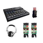 Bundle Of Mackie MIX12FX 12-CHANNEL Mixer + Headphones, Cables, Tie. Fixed Price $189.99.