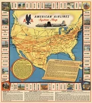 Vintage American Airlines System Map History Wall Art Poster Print Decor Antique. Fixed Price $37.95.