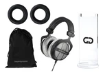 Beyerdynamic Dt 990 Pro 250-OHM Headphone, Acrylic Stand & Black Ear Pad Bundle. Fixed Price $259.99.