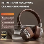 Retro Stereo Gaming Wireless Bluetooth 5.3 Foldable Over Ear Leather Headphones. Fixed Price $29.99.
